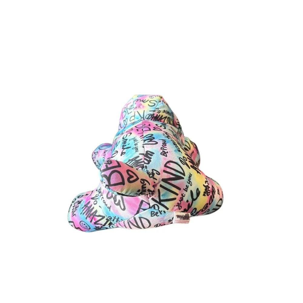 Justice Be Kind Tie Dye Plush Dog‎ Stuffed Animal Positive Quote Pillow